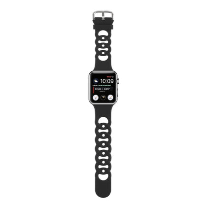 Rynx | Hollow Silicone Watch Band for Apple Watch Ultra 49mm & Watch Ultra 2 49mm / Series 9 & 8 & 7 45mm / SE 3 & SE 2 & 6 & SE & 5 & 4 44mm / 3 & 2 & 1 42mm (Black)