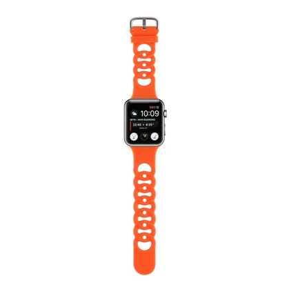 Rynx | Hollow silicone watch band for Apple Watch Ultra 49mm & Watch Ultra 2 49mm / Series 9 & 8 & 7 45mm / SE 3 & SE 2 & 6 & SE & 5 & 4 44mm / 3 & 2 & 1 42mm (Orange)