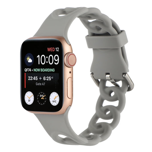Rynx | Hollow Silicone Watch Band for Apple Watch Ultra 49mm & Watch Ultra 2 49mm / Series 9 & 8 & 7 45mm / SE 3 & SE 2 & 6 & SE & 5 & 4 44mm / 3 & 2 & 1 42mm (Gray)