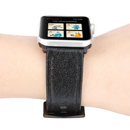 Rynx | Glitter Genuine Leather Watch Band For Apple Watch Series 9&8&7 41mm / SE 3&SE 2&6&SE&5&4 40mm / 3&2&1 38mm (Black)