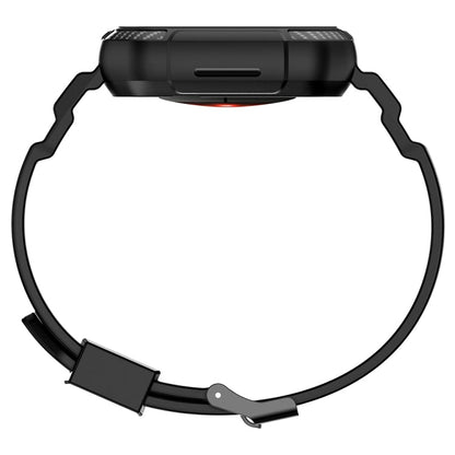 Rynx | Integrated carbon fiber pattern silicone watch band for Apple Watch Series 9&8&7 41mm / SE 3&SE 2&6&SE&5&4 40mm / 3&2&1 38mm (Black)