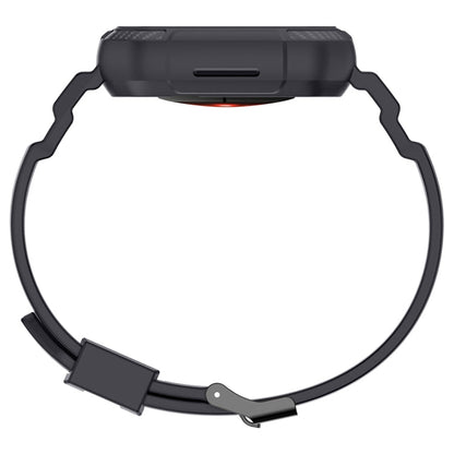 Rynx | Integrated Carbon Fiber Pattern Silicone Watch Band for Apple Watch Series 9&8&7 41mm / SE 3&SE 2&6&SE&5&4 40mm / 3&2&1 38mm (Gray)