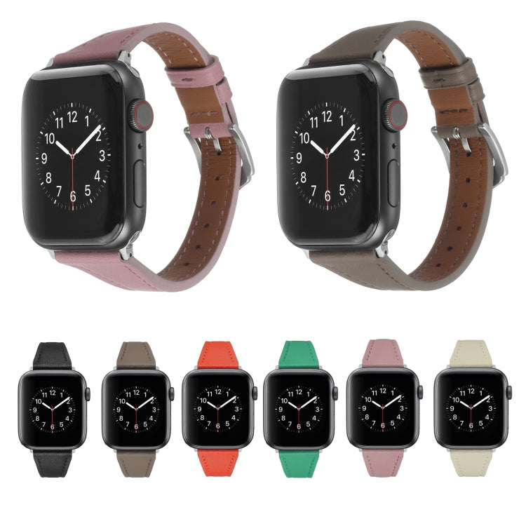 Rynx | Genuine Leather Watch Band for Apple Watch Series 9&8&7 41mm / SE 3&SE 2&6&SE&5&4 40mm / 3&2&1 38mm (Apricot)