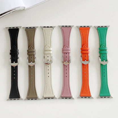 Rynx | Genuine Leather Bracelet for Apple Watch Ultra 49mm & Watch Ultra 2 49mm / Series 9 & 8 & 7 45mm / SE 3 & SE 2 & 6 & SE & 5 & 4 44mm / 3 & 2 & 1 42mm (Apricot)