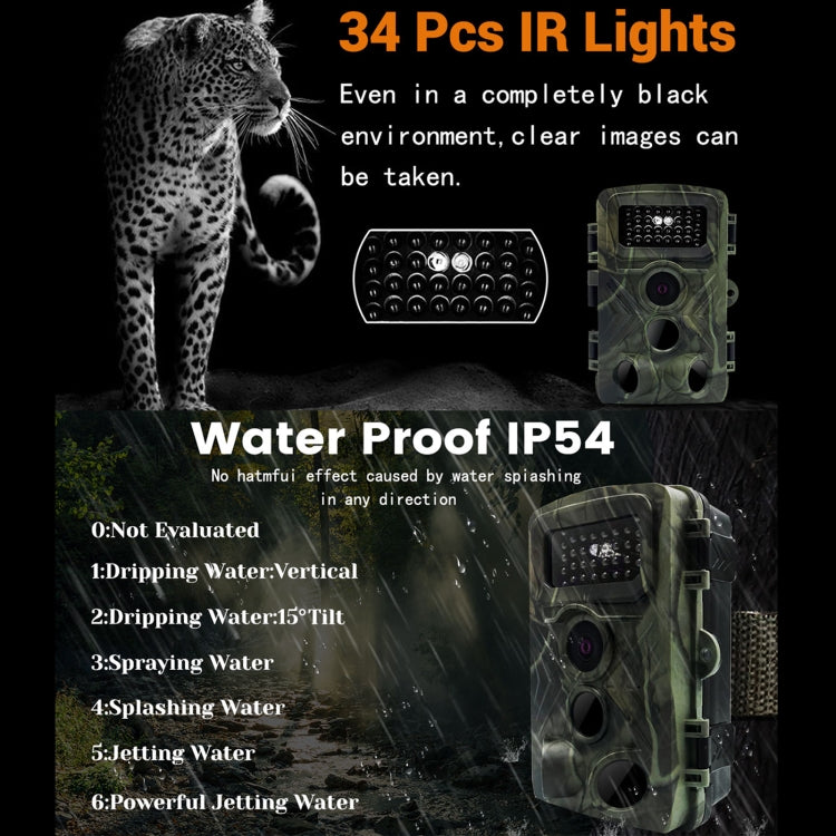 Rynx | PR3000 2 Inch LCD Screen Infrared Night Vision Wildlife Hunting Trail Camera