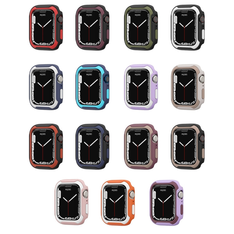Rynx | Removable two-color watch case for Apple Watch Series 9 / 8 / 7 45mm / 6&SE&5&4 44mm (Black Red)