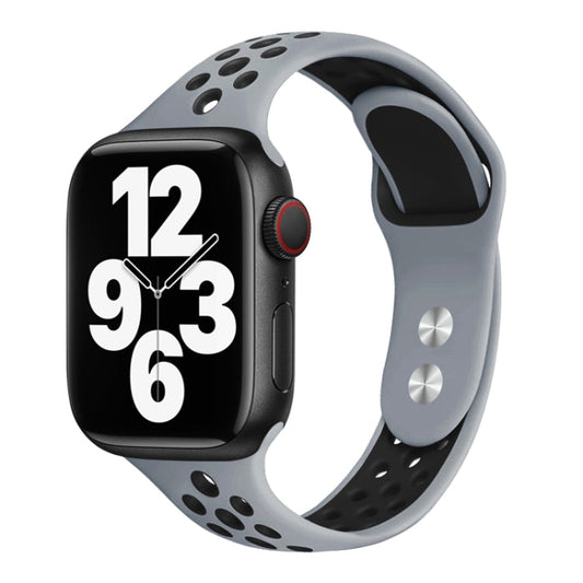 Rynx | Double Nail Small Waist Watch Strap for Apple Watch Ultra 49mm & Watch Ultra 2 49mm / Series 9 & 8 & 7 45mm / SE 3 & SE 2 & 6 & SE & 5 & 4 44mm / 3 & 2 & 1 42mm (Gray Black)