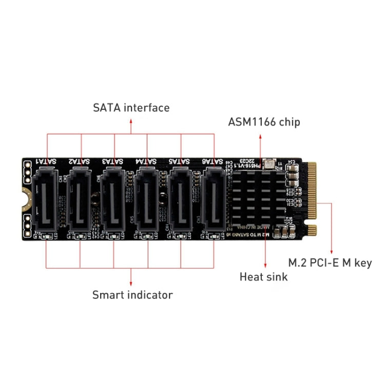 Rynx | M2 M-EKY PCIE 3.0 to SATA 6G Adapter