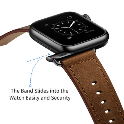Rynx | Genuine Leather Band for Apple Watch Ultra 49mm & Watch Ultra 2 49mm / Series 9 & 8 & 7 45mm / SE 3 & SE 2 & 6 & SE & 5 & 4 44mm / 3 & 2 & 1 42mm (Dark Brown Crazy Horse Texture)