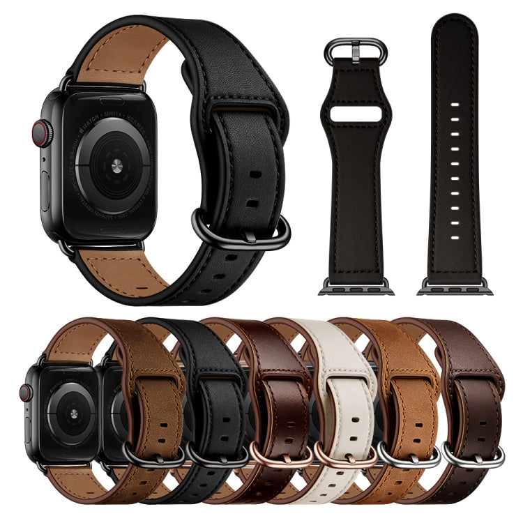 Rynx | Genuine Leather Band for Apple Watch Ultra 49mm & Watch Ultra 2 49mm / Series 9 & 8 & 7 45mm / SE 3 & SE 2 & 6 & SE & 5 & 4 44mm / 3 & 2 & 1 42mm (Dark Brown Crazy Horse Texture)