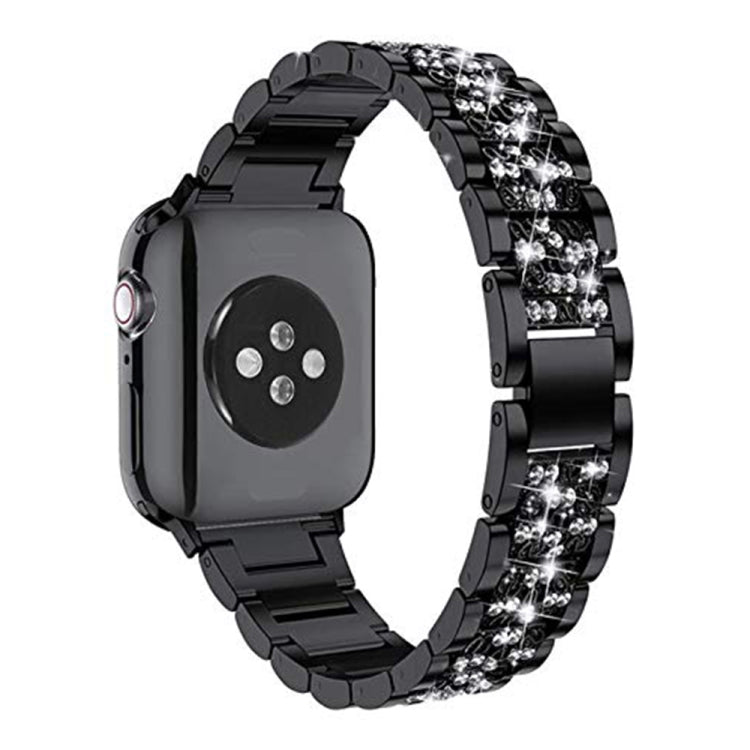 Rynx | Diamond Metal Watch Band for Apple Watch Series 9&8&7 41mm / SE 3&SE 2&6&SE&5&4 40mm / 3&2&1 38mm (Black)