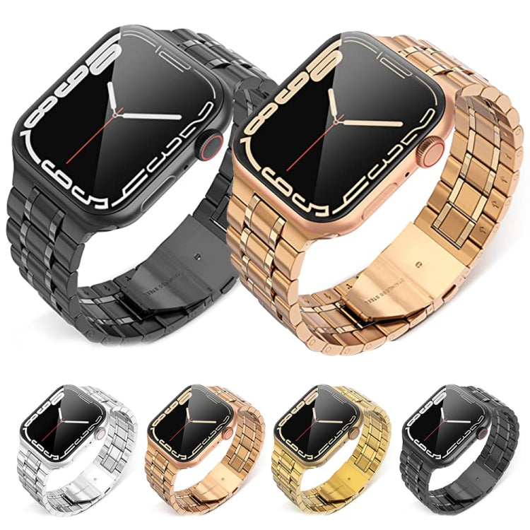 Rynx | 5-Pearl Stainless Steel Bracelet for Apple Watch Series 9&8&7 41mm / SE 3&SE 2&6&SE&5&4 40mm / 3&2&1 38mm (Rose Gold)