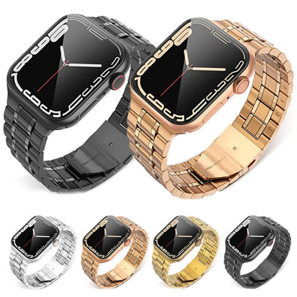 Rynx | 5-Pearl Stainless Steel Bracelet for Apple Watch Series 9&8&7 41mm / SE 3&SE 2&6&SE&5&4 40mm / 3&2&1 38mm (Rose Gold)