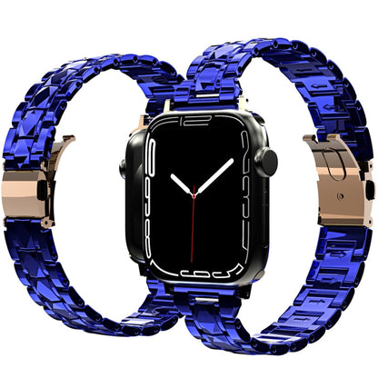 Rynx | Electroplated Acrylic Watch Strap for Apple Watch Ultra 49mm & Watch Ultra 2 49mm / Series 9 & 8 & 7 45mm / SE 3 & SE 2 & 6 & SE & 5 & 4 44mm / 3 & 2 & 1 42mm (Blue)