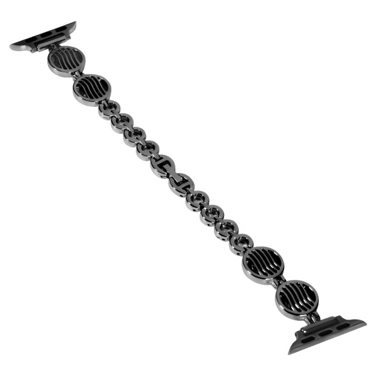 Rynx | Crystal-textured metal watch band for Apple Watch Series 9&8&7 41mm / SE 3&SE 2&6&SE&5&4 40mm / 3&2&1 38mm (Black)