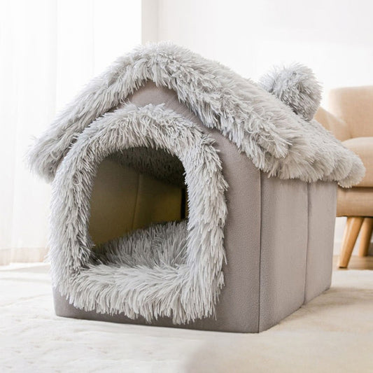 RYNX | Type Universal Removable and Washable Pet Bed for Dogs and Cats Pet Supplies, Size:L (Gray Igloo)