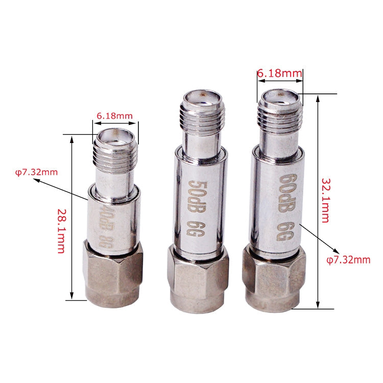 Rynx | 60dBi SMA Attenuator DC-6GHz SMA Coaxial Fixed Connector