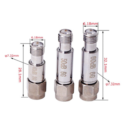 Rynx | 60dBi SMA Attenuator DC-6GHz SMA Coaxial Fixed Connector