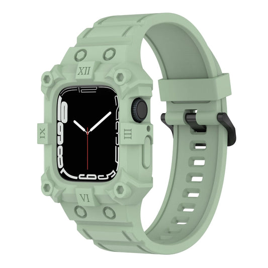 Rynx | Integrated silicone watch strap for Apple Watch Series 8&7 45mm / SE 2&6&SE&5&4 44mm / 3&2&1 42mm (Mint green)
