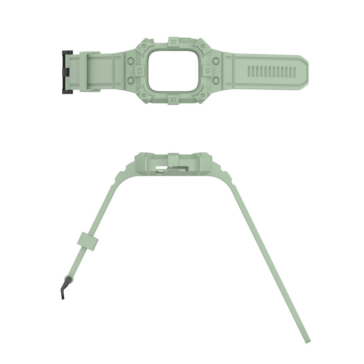 Rynx | Integrated silicone watch strap for Apple Watch Series 8&7 45mm / SE 2&6&SE&5&4 44mm / 3&2&1 42mm (Mint green)