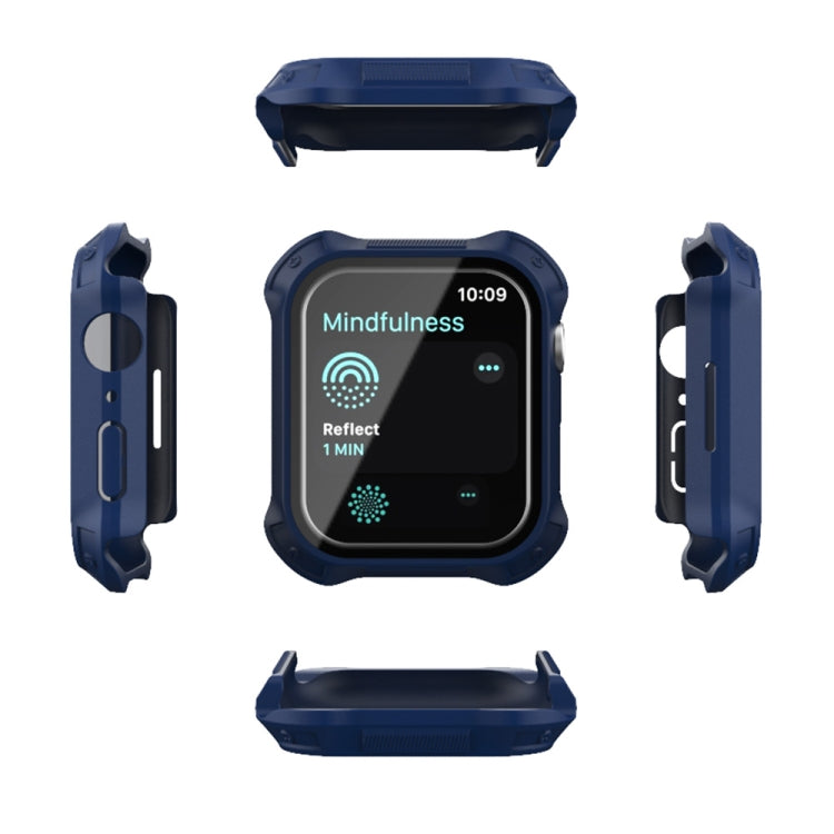 Rynx | 2 in 1 PC frame + screen tempered glass film protective case for Apple Watch Series 9 / 8 / 7 45mm (Blue)