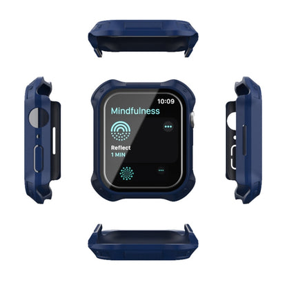 Rynx | 2 in 1 PC frame + screen tempered glass film protective case for Apple Watch Series 9 / 8 / 7 45mm (Blue)