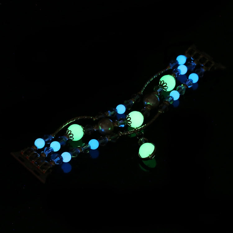 Rynx | For Apple Watch Ultra 49mm&Watch Ultra 2 49mm / Series 9&8&7 45mm / SE 3&SE 2&6&SE&5&4 44mm / 3&2&1 42mm Luminous Agate Bracelet(Silver)