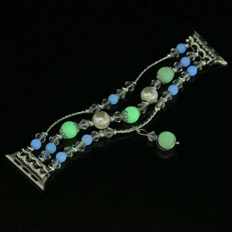 Rynx | For Apple Watch Ultra 49mm&Watch Ultra 2 49mm / Series 9&8&7 45mm / SE 3&SE 2&6&SE&5&4 44mm / 3&2&1 42mm Luminous Agate Bracelet(Silver)