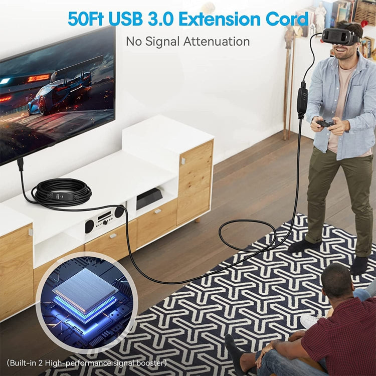 Rynx | USB 3.0 Male to Female Data Sync Super Speed Extension Cable, Length: 30m