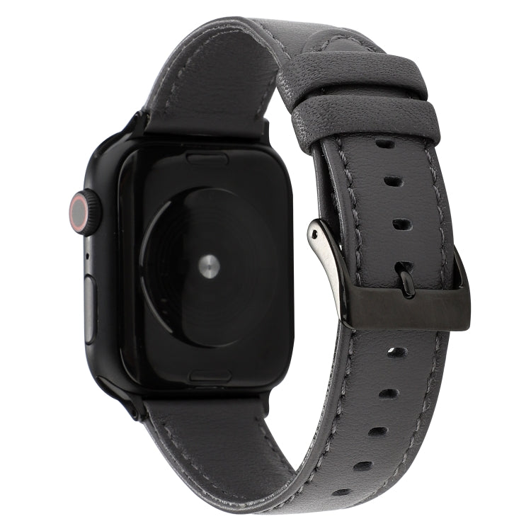 Rynx | For Apple Watch Series 7 45mm / 6 & SE & 5 & 4 44mm / 3 & 2 & 1 42mm Cowhide texture watch band (Gray)