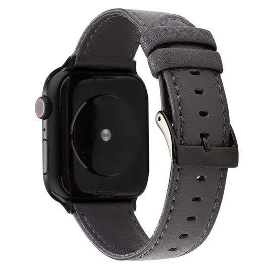 Rynx | For Apple Watch Series 7 45mm / 6 & SE & 5 & 4 44mm / 3 & 2 & 1 42mm Cowhide texture watch band (Gray)