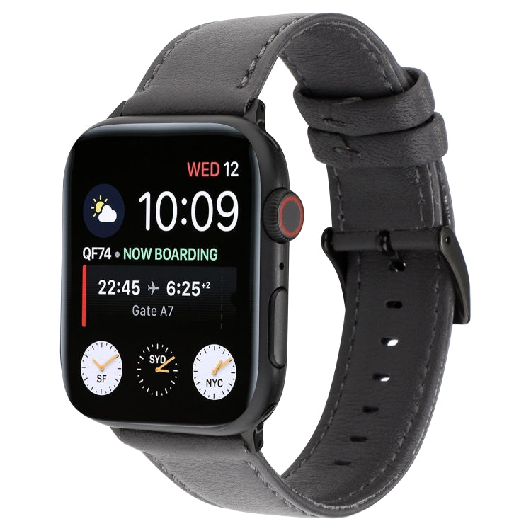 Rynx | For Apple Watch Series 7 45mm / 6 & SE & 5 & 4 44mm / 3 & 2 & 1 42mm Cowhide texture watch band (Gray)