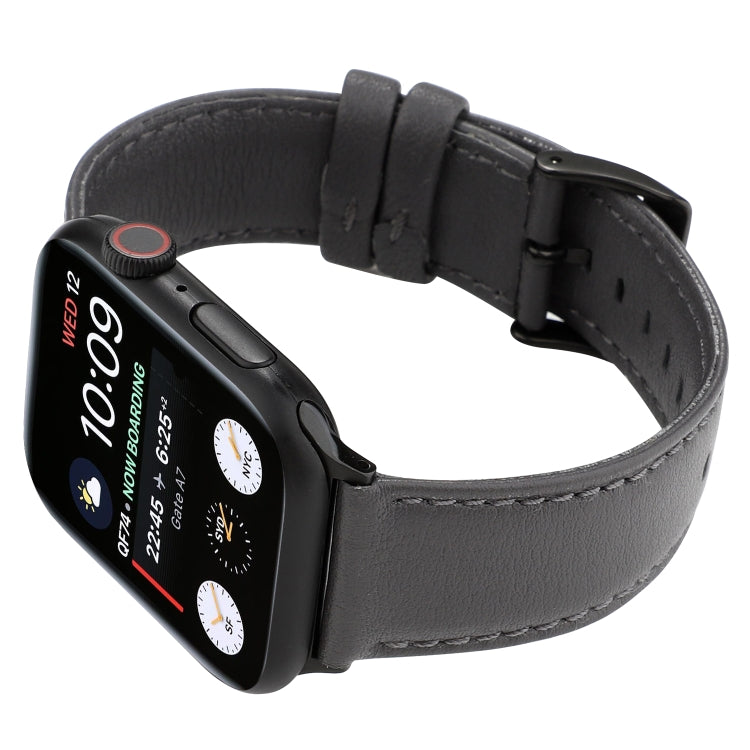 Rynx | For Apple Watch Series 7 45mm / 6 & SE & 5 & 4 44mm / 3 & 2 & 1 42mm Cowhide texture watch band (Gray)