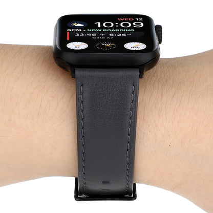 Rynx | For Apple Watch Series 7 45mm / 6 & SE & 5 & 4 44mm / 3 & 2 & 1 42mm Cowhide texture watch band (Gray)