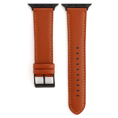 Rynx | For Apple Watch Series 7 45mm / 6 & SE & 5 & 4 44mm / 3 & 2 & 1 42mm Cowhide Leather Texture Strap (Brown)