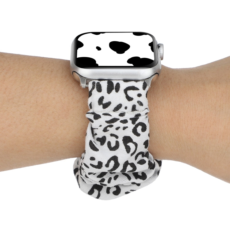 Rynx | For Apple Watch Series 7 45mm / 6 & SE & 5 & 4 44mm / 3 & 2 & 1 42mm Fabric + Stainless Steel Hair Ring Watch Band (Spot)