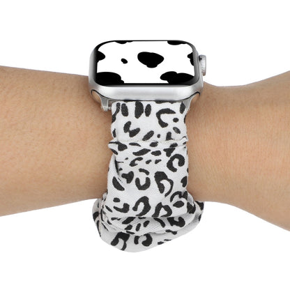 Rynx | For Apple Watch Series 7 45mm / 6 & SE & 5 & 4 44mm / 3 & 2 & 1 42mm Fabric + Stainless Steel Hair Ring Watch Band (Spot)
