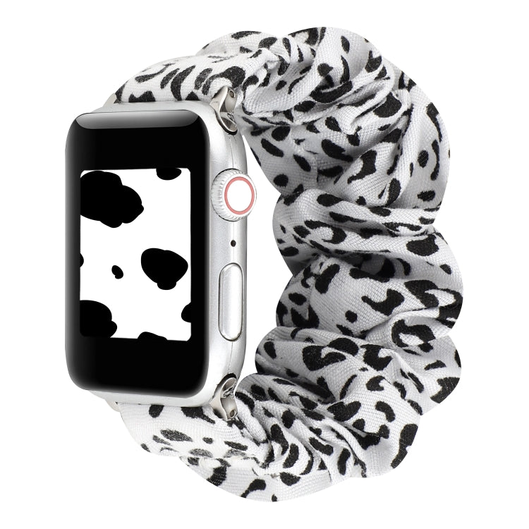 Rynx | For Apple Watch Series 7 45mm / 6 & SE & 5 & 4 44mm / 3 & 2 & 1 42mm Fabric + Stainless Steel Hair Ring Watch Band (Spot)