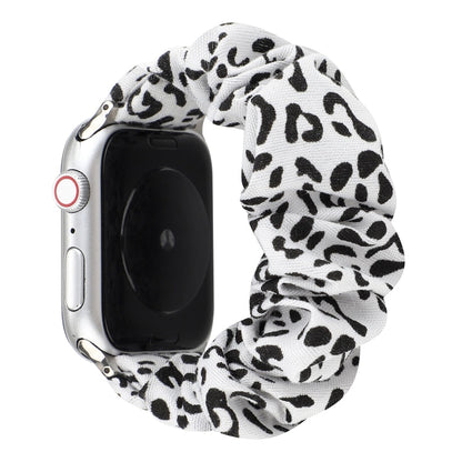 Rynx | For Apple Watch Series 7 45mm / 6 & SE & 5 & 4 44mm / 3 & 2 & 1 42mm Fabric + Stainless Steel Hair Ring Watch Band (Spot)