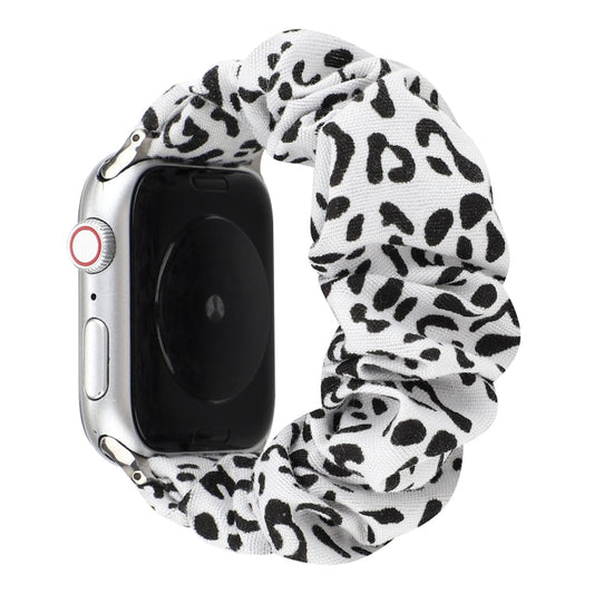 Rynx | For Apple Watch Series 7 45mm / 6 & SE & 5 & 4 44mm / 3 & 2 & 1 42mm Fabric + Stainless Steel Hair Ring Watch Band (Spot)
