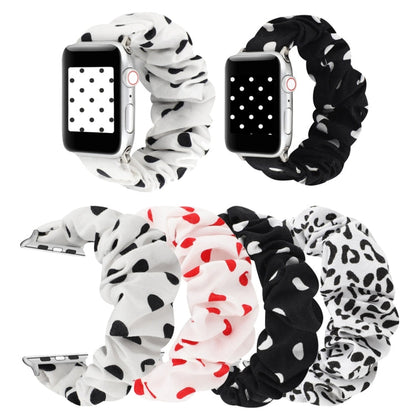 Rynx | For Apple Watch Series 7 45mm / 6 & SE & 5 & 4 44mm / 3 & 2 & 1 42mm Fabric + Stainless Steel Hoop Bracelet (Red Dot)