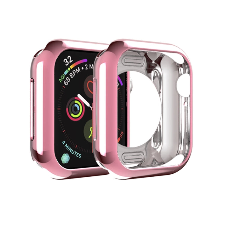 Rynx | For Apple Watch Series 5 & 4 44mm Plating TPU Round Hole Hollow Protective Case (Pink)
