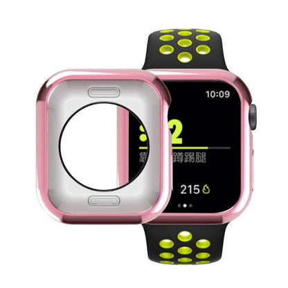 Rynx | For Apple Watch Series 5 & 4 44mm Plating TPU Round Hole Hollow Protective Case (Pink)