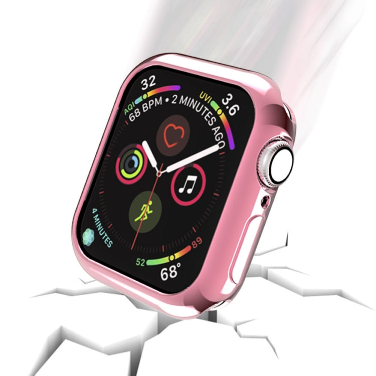 Rynx | For Apple Watch Series 5 & 4 44mm Plating TPU Round Hole Hollow Protective Case (Pink)