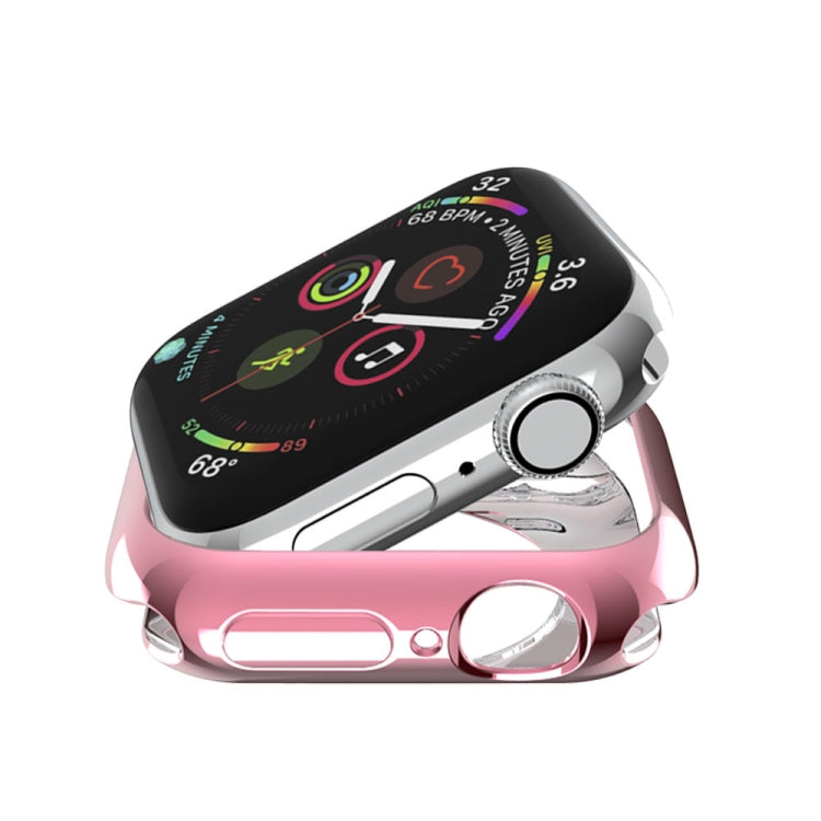 Rynx | For Apple Watch Series 5 & 4 44mm Plating TPU Round Hole Hollow Protective Case (Pink)