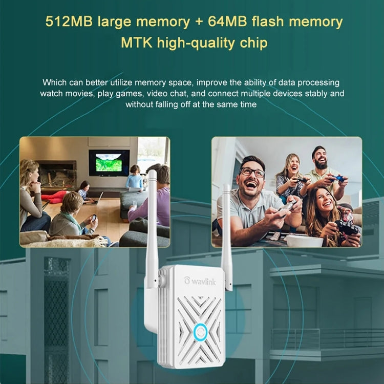 Rynx | Wavlink WN578W2 300Mbps 2.4GHz WLAN Amplifier Repeater Home Wireless Signal Booster (US Plug)