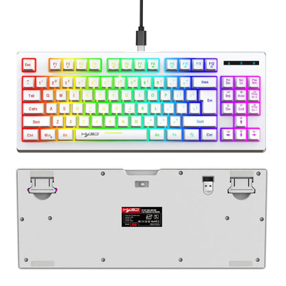 Rynx | HXSJ L100 87 Keys RGB Backlit Film 2.4G Wireless Keyboard (White)
