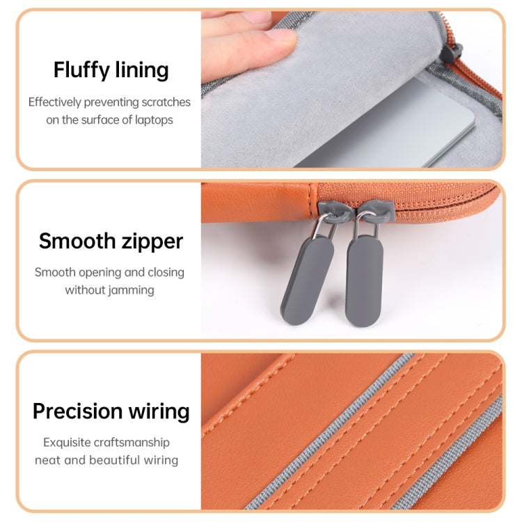 Rynx | Waterproof PU Laptop Bag Inner Pocket with Power Pack, Size: 15 inches (Rose Gold)