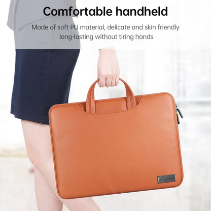 Rynx | Waterproof PU Laptop Bag Inner Pocket with Power Pack, Size: 15 inches (Rose Gold)