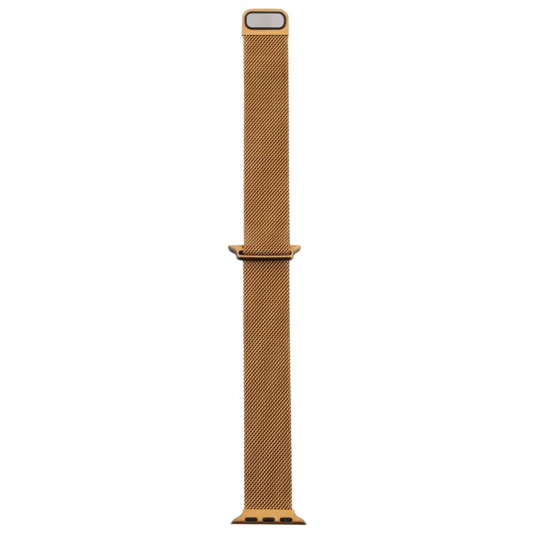 Rynx | For Apple Watch Ultra 49mm & Watch Ultra 2 49mm / Series 9 & 8 & 7 45mm / SE 3 & SE 2 & 6 & SE & 5 & 4 44mm / 3 & 2 & 1 42mm Milanese Gradient Stainless Steel Watch Band (Black + Gold)